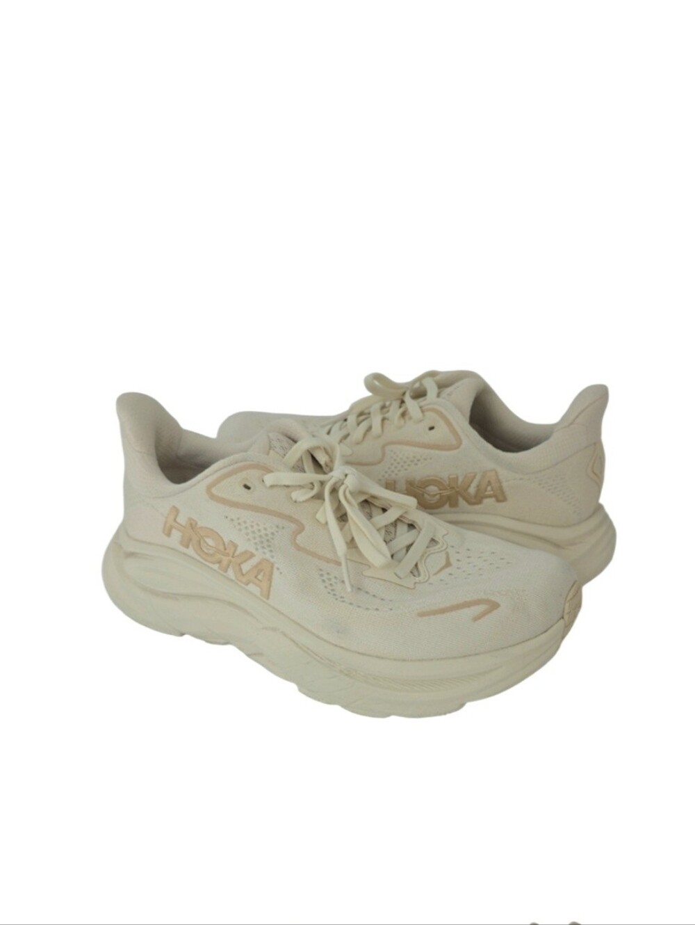 Hoka Clifton 10 Vanilla/Birch Women Running Shoes 1162031 Size 7B